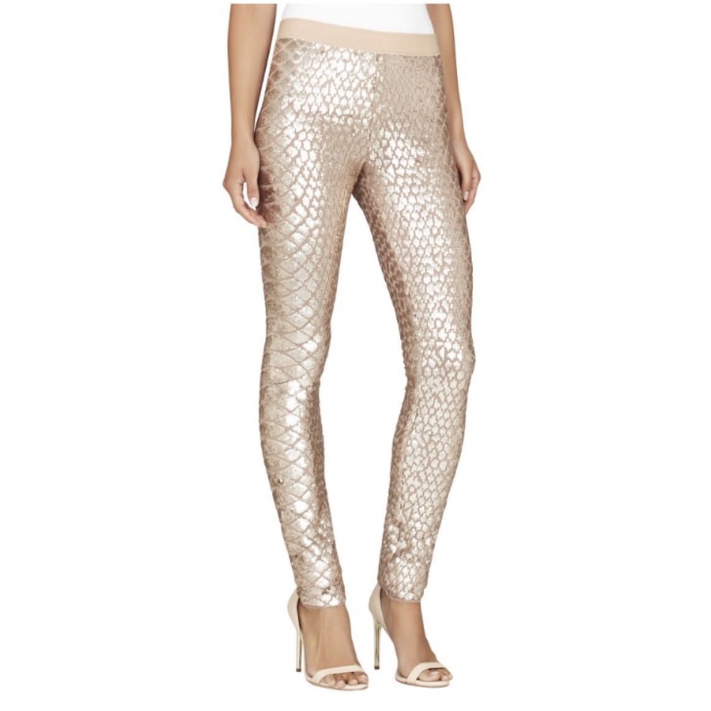 ✨BCBGMAXAZRIA✨"Dena" Snake Print Sequin Pants